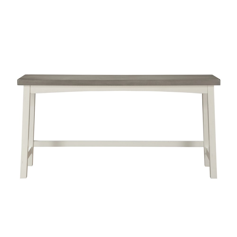 Caspian Solid Wood Counter Height Set (set of 4) in White and Coffee