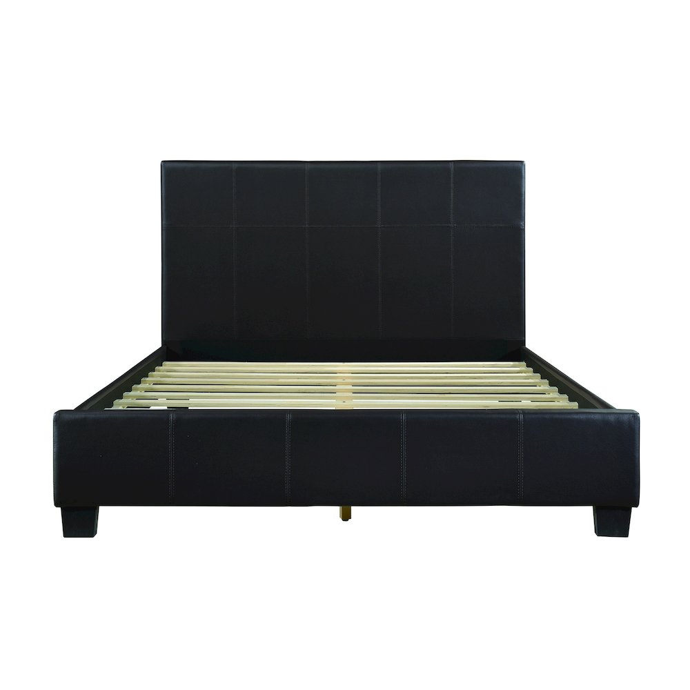 Lorenzi Faux Leather Full Bed in Dark Brown
