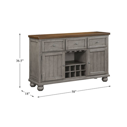 Tigard Acacia Veneer Dining Room Server in Gray