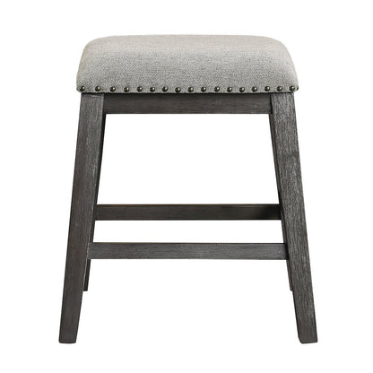 Timbre Chenille Counter Height Stool, set of 2 in Gray