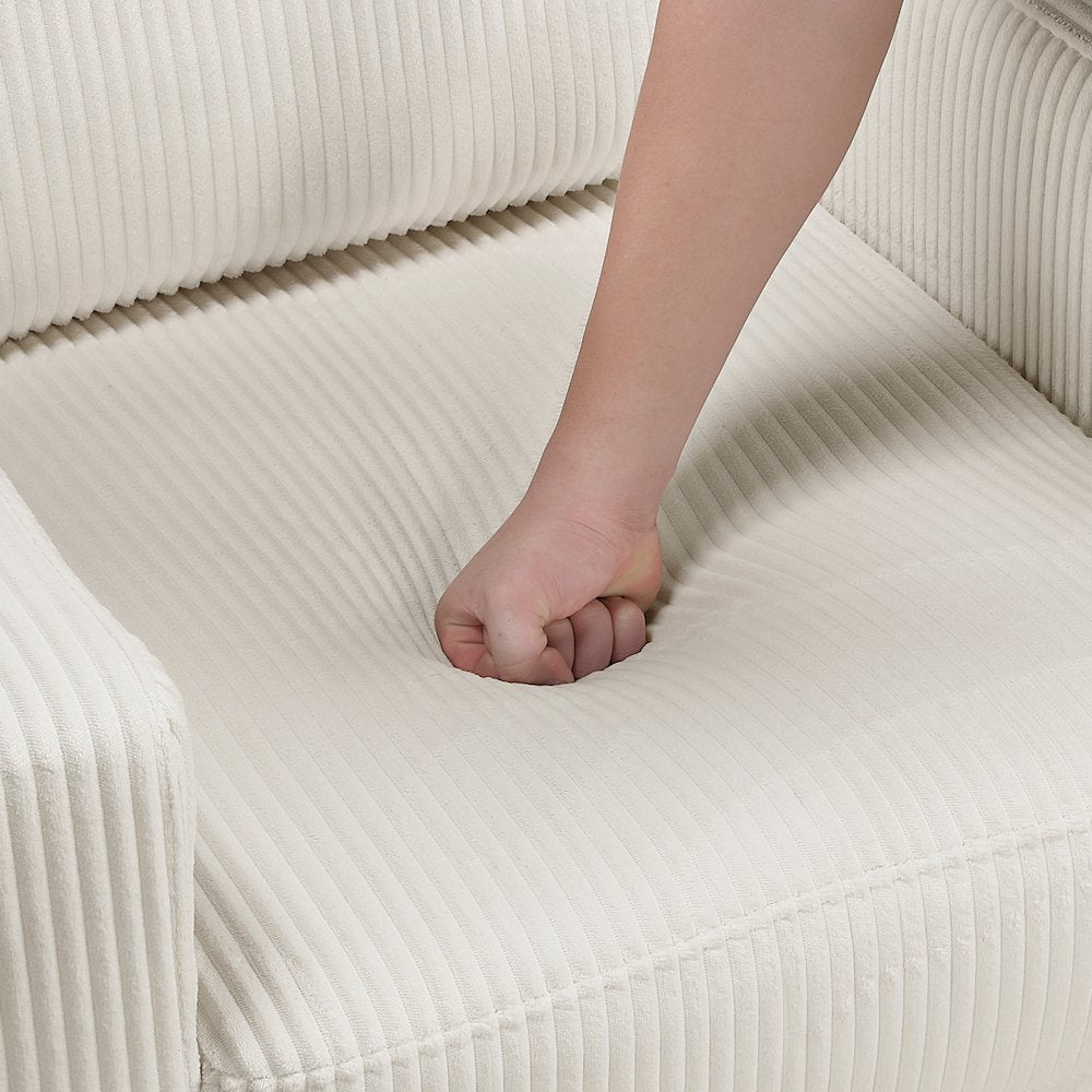 Crandall Corduroy Sofa in Beige