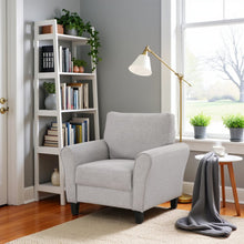 Sand Color Upholstered Arm Chair, Elegant Accent Chair for Living Room Spaces