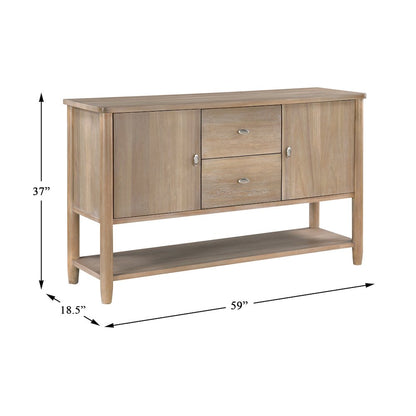 Myrna Asian Hardwood Dining Room Server in Natural