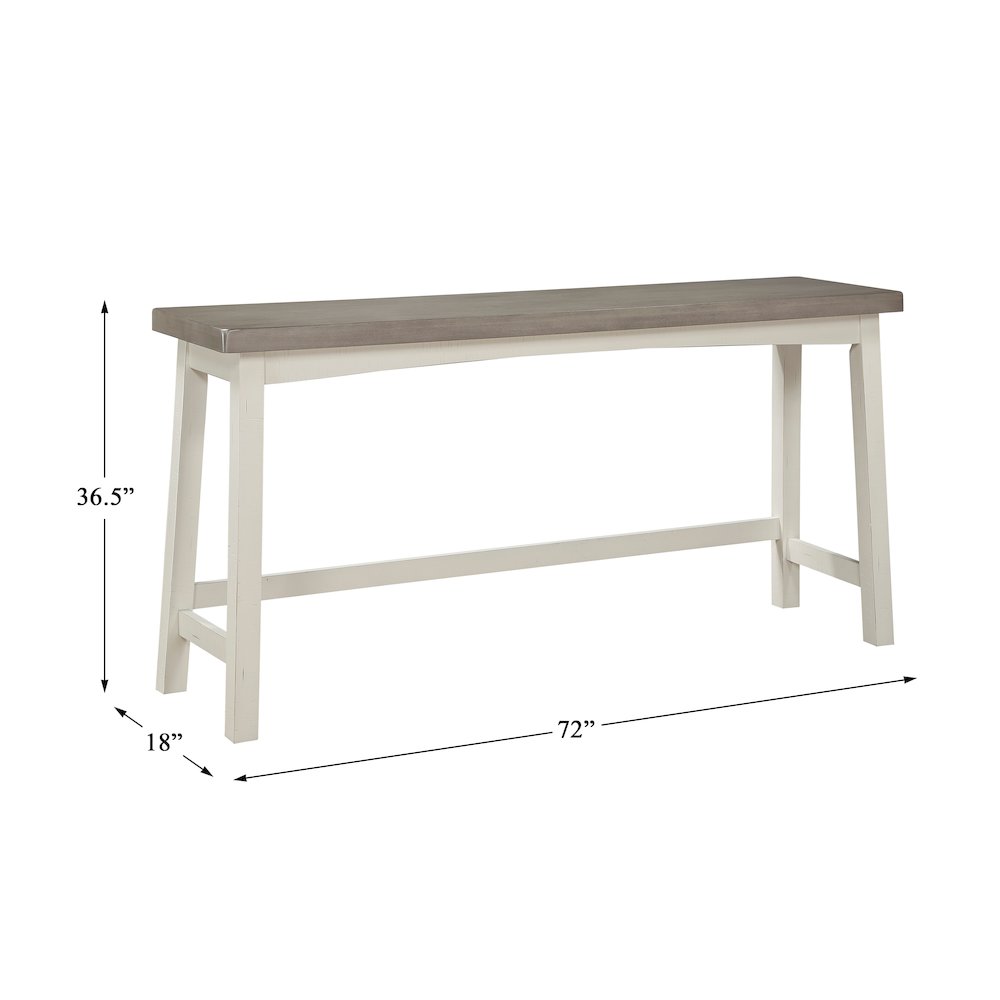 Caspian Solid Wood Counter Height Set (set of 4) in White and Coffee