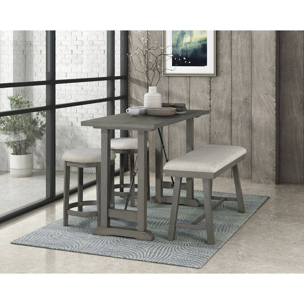 Auburndale Textured Counter Height Stool, set of 2 in Gray