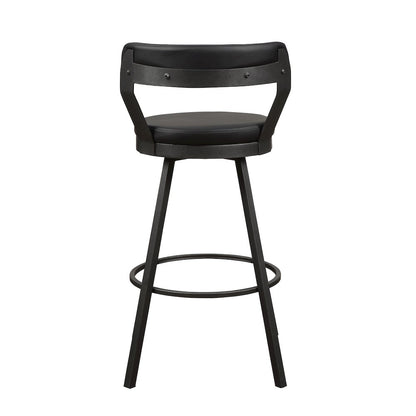 Appert Metal Swivel Pub Height Chair,  set of 2 in Black