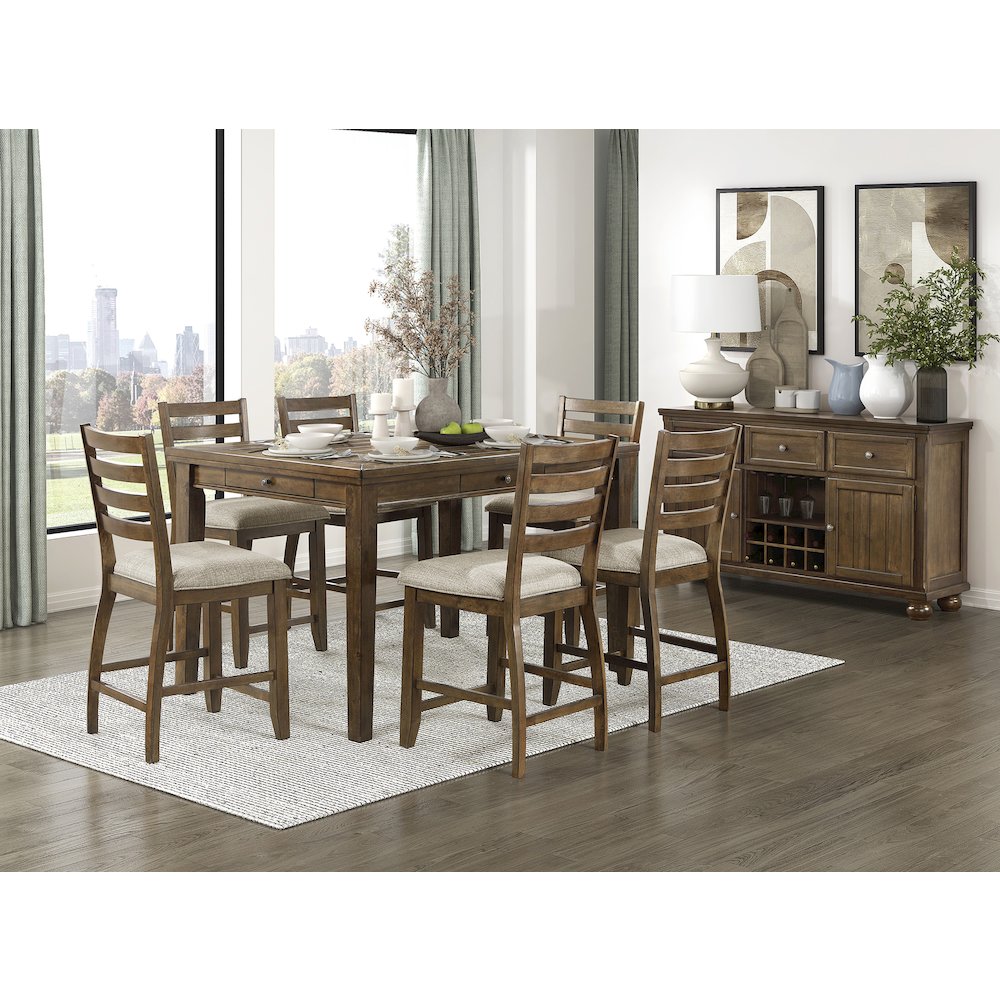 Tigard Textured Counter Height Chair, set of 2 in Beige