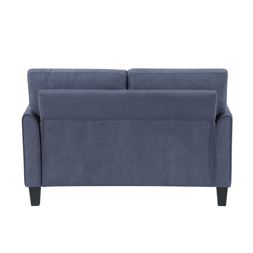 Aliana Textured 3pc Set: Sofa, Loveseat, Chair in Blue