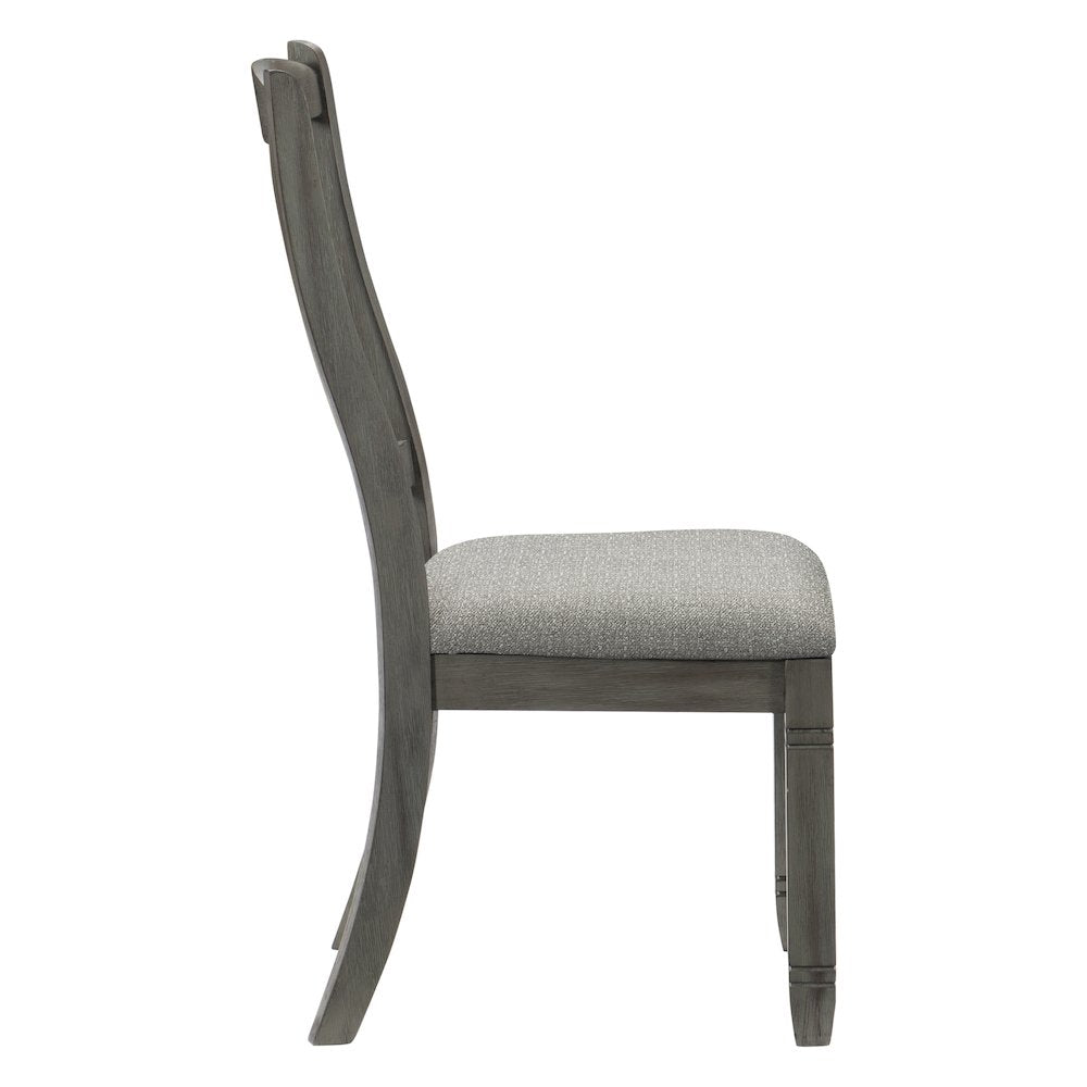 Granby Textured Dining Room Side Chair, set of 2 in Gray
