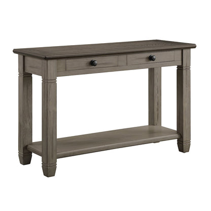 Granby Pine Sofa Table in 2-Tone Finish (Coffee and Antique Gray)