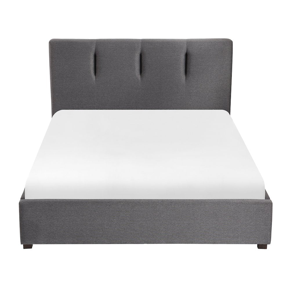 Aitana Textured Full Platform Bed in Graphite