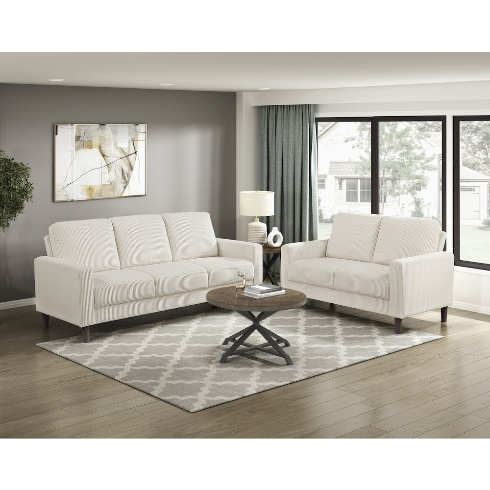 Crandall Corduroy Sofa in Beige