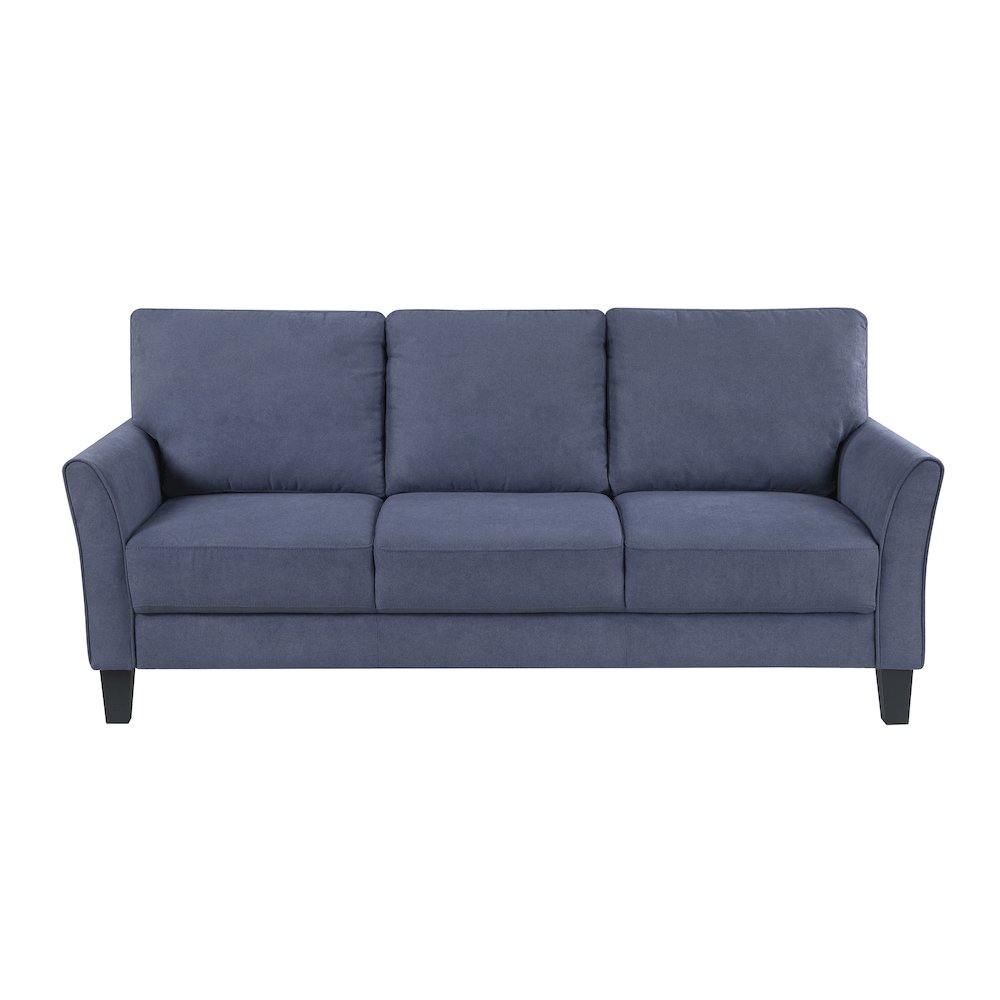 Aliana Textured 3pc Set: Sofa, Loveseat, Chair in Blue