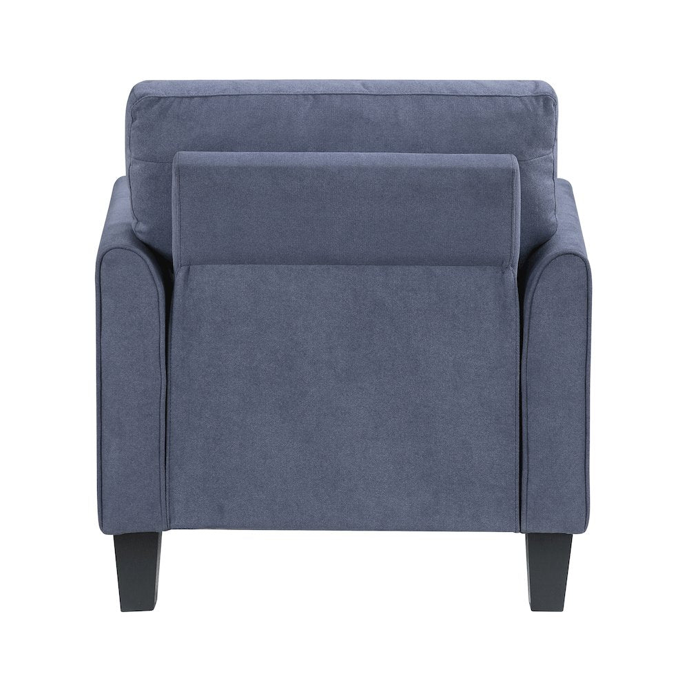 Aliana Textured 3pc Set: Sofa, Loveseat, Chair in Blue
