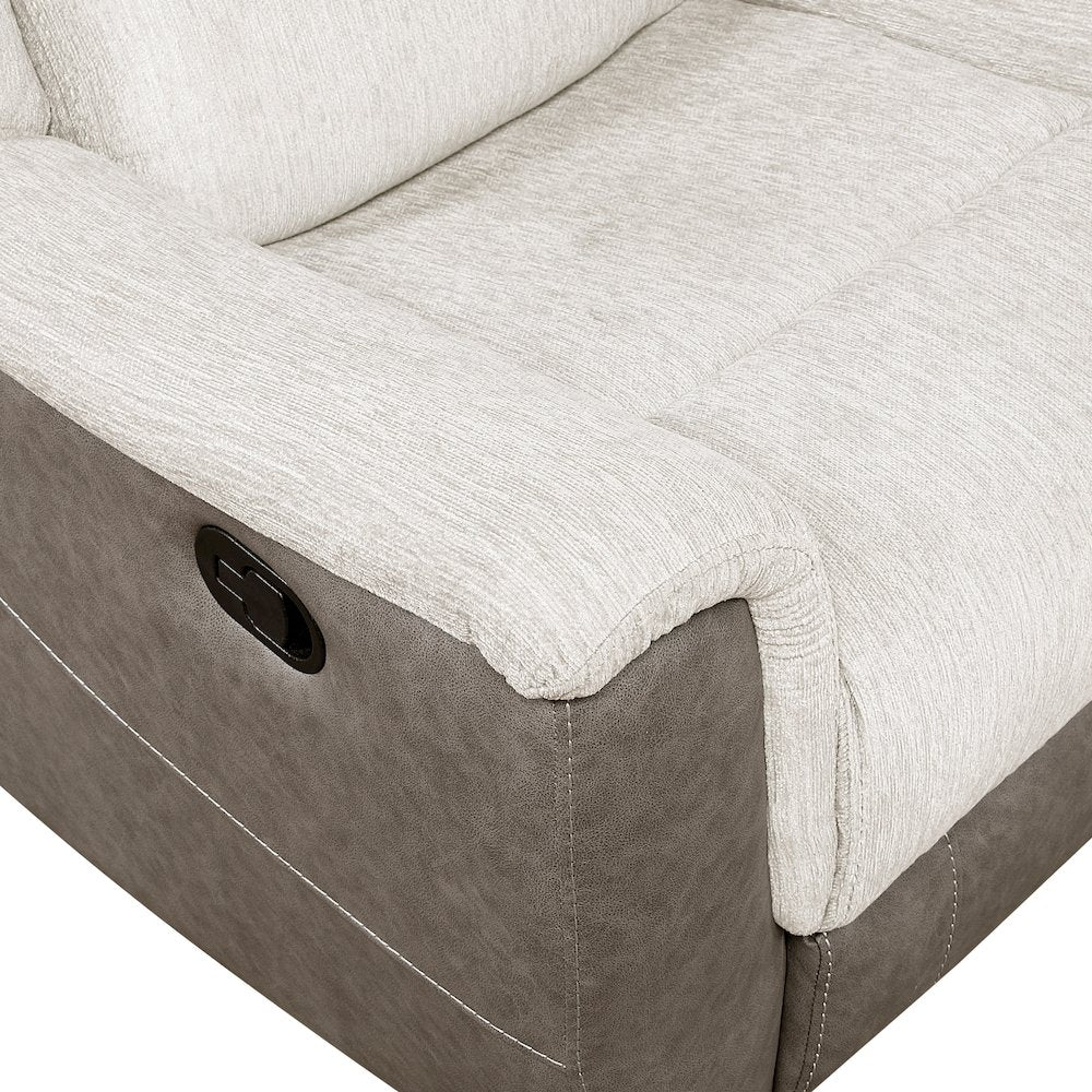 Harriette Chenille Reclining Chair in Beige