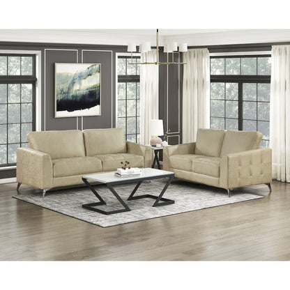 Cazon Microfiber Sofa in Sand