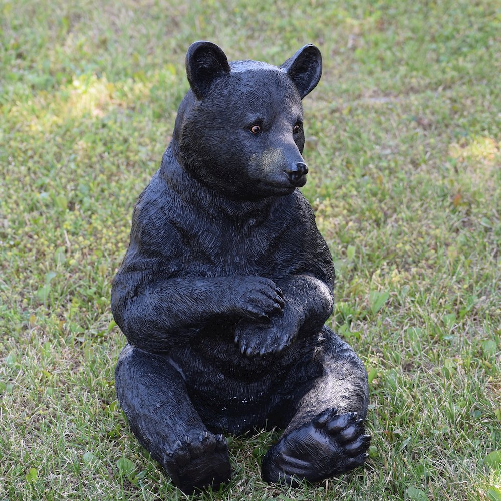 Sitting Black Bear Statue