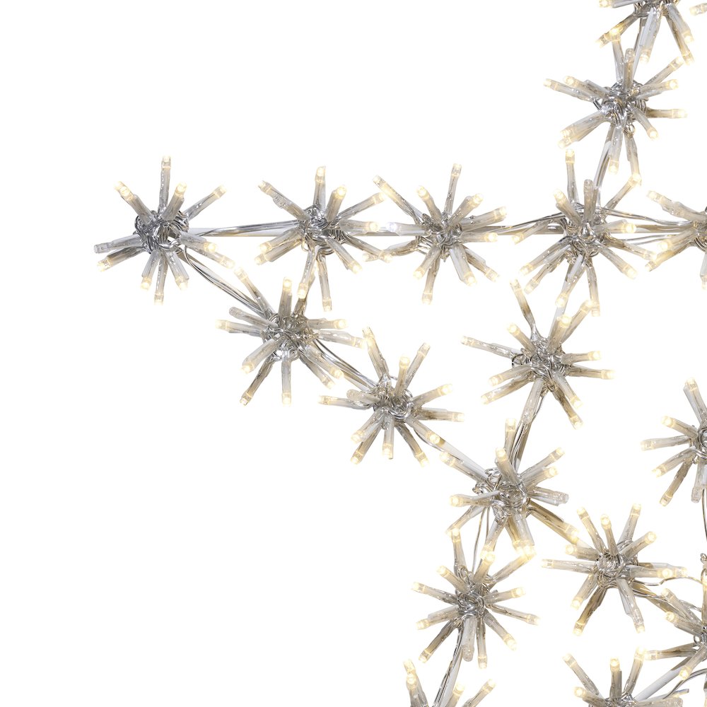 Mesmerizing 432 LED White Metal Snowflake Star Light