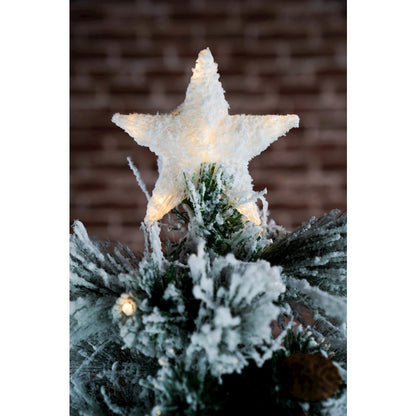 Christmas Tree Fiber Optic Snow with Cones & Berries