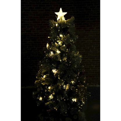 Christmas Tree Fiber Optic Snow with Cones & Berries