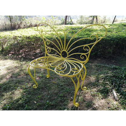 Yellow Metal Garden Butterfly Chair
