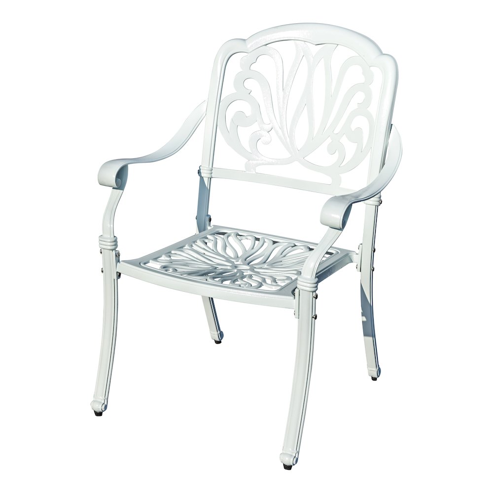 Elegant White- All-Weather Cast Aluminium Bistro Ensemble