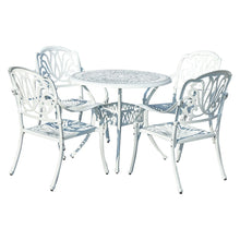 Elegant White- All-Weather Cast Aluminium Bistro Ensemble