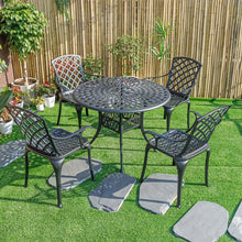 Timeless Beauty- Stylish Cast Aluminium Bistro Set in Black