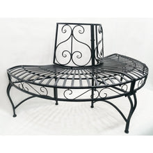 Black Semi-Circle Tree-Wrap Bench