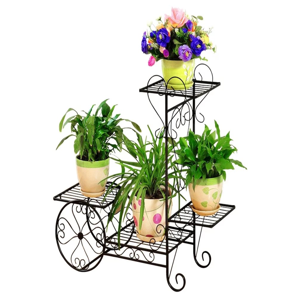 Plant Stand Black & Bronze Finish