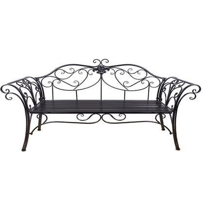 Garden Bench Antique Black