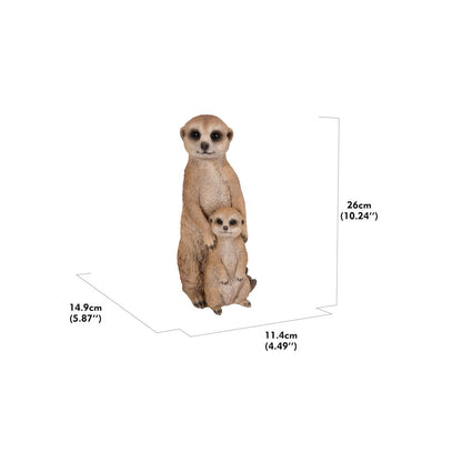 Small Mother & Baby Meerkat