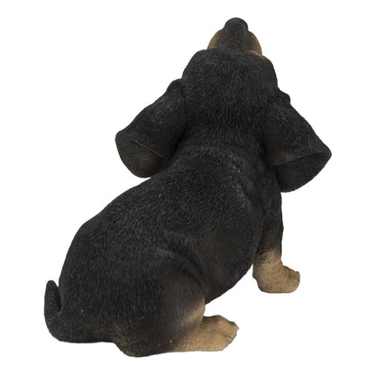 Howling Dachshund Puppy Statue