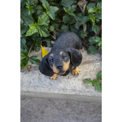 Howling Dachshund Puppy Statue
