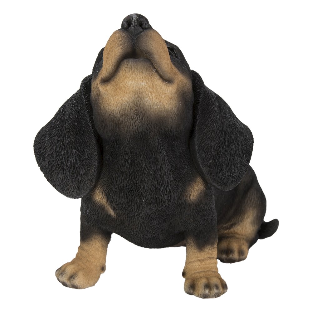 Howling Dachshund Puppy Statue