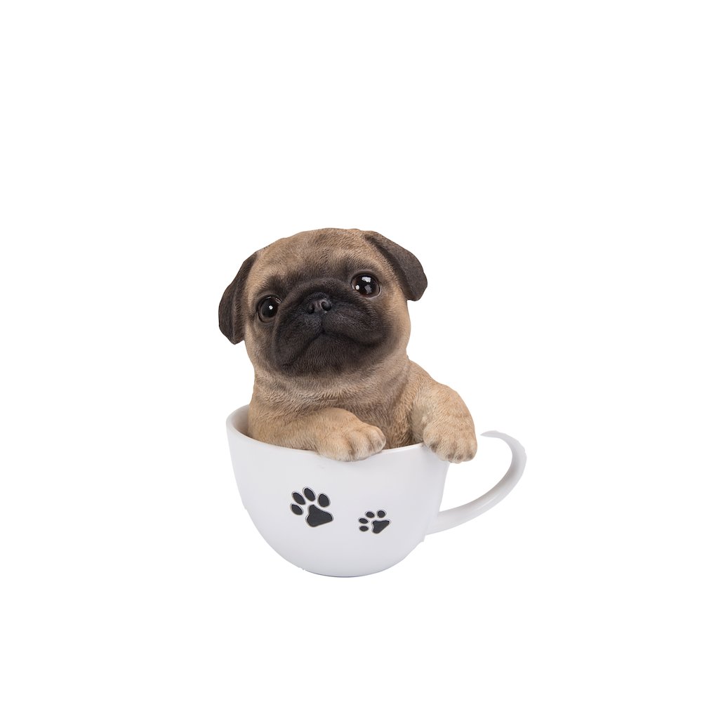 Teacup Pug Puppy Statue