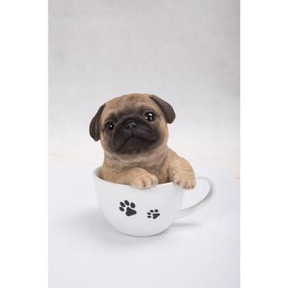 Teacup Pug Puppy Statue