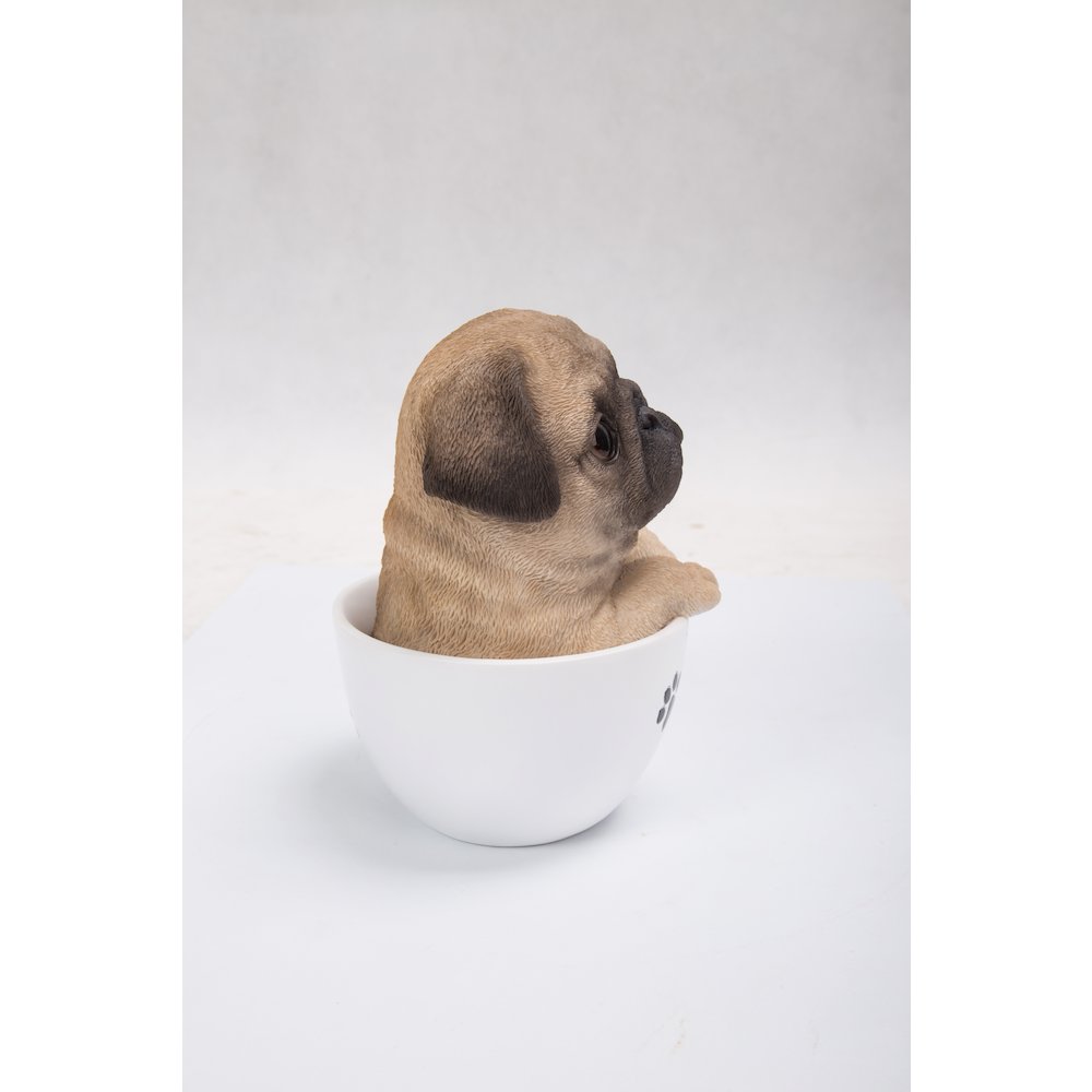 Teacup Pug Puppy Statue