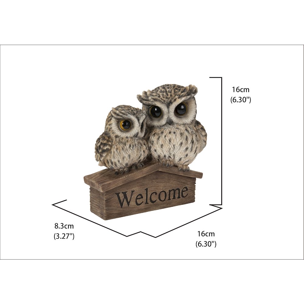 Mother & Baby Owl Welcome Sign