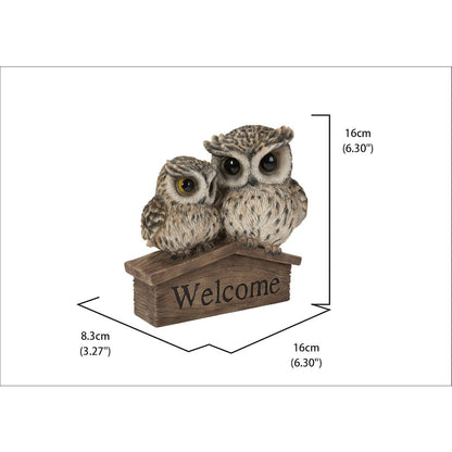 Mother & Baby Owl Welcome Sign