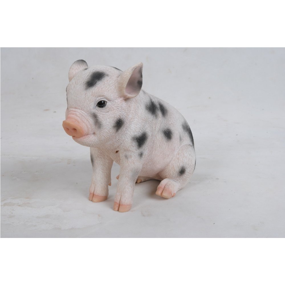 Sitting Baby Pig W/Black Spots