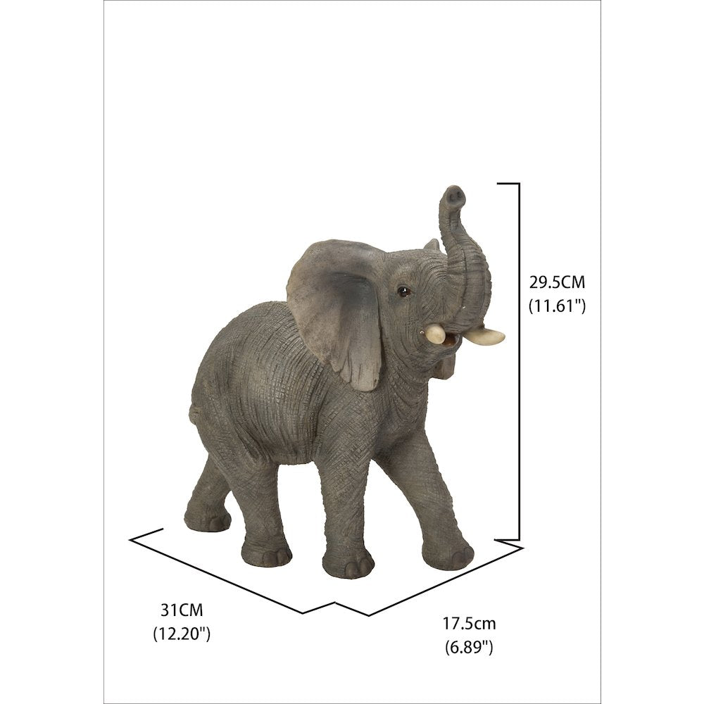 Elephant W/Trunk Up Statue