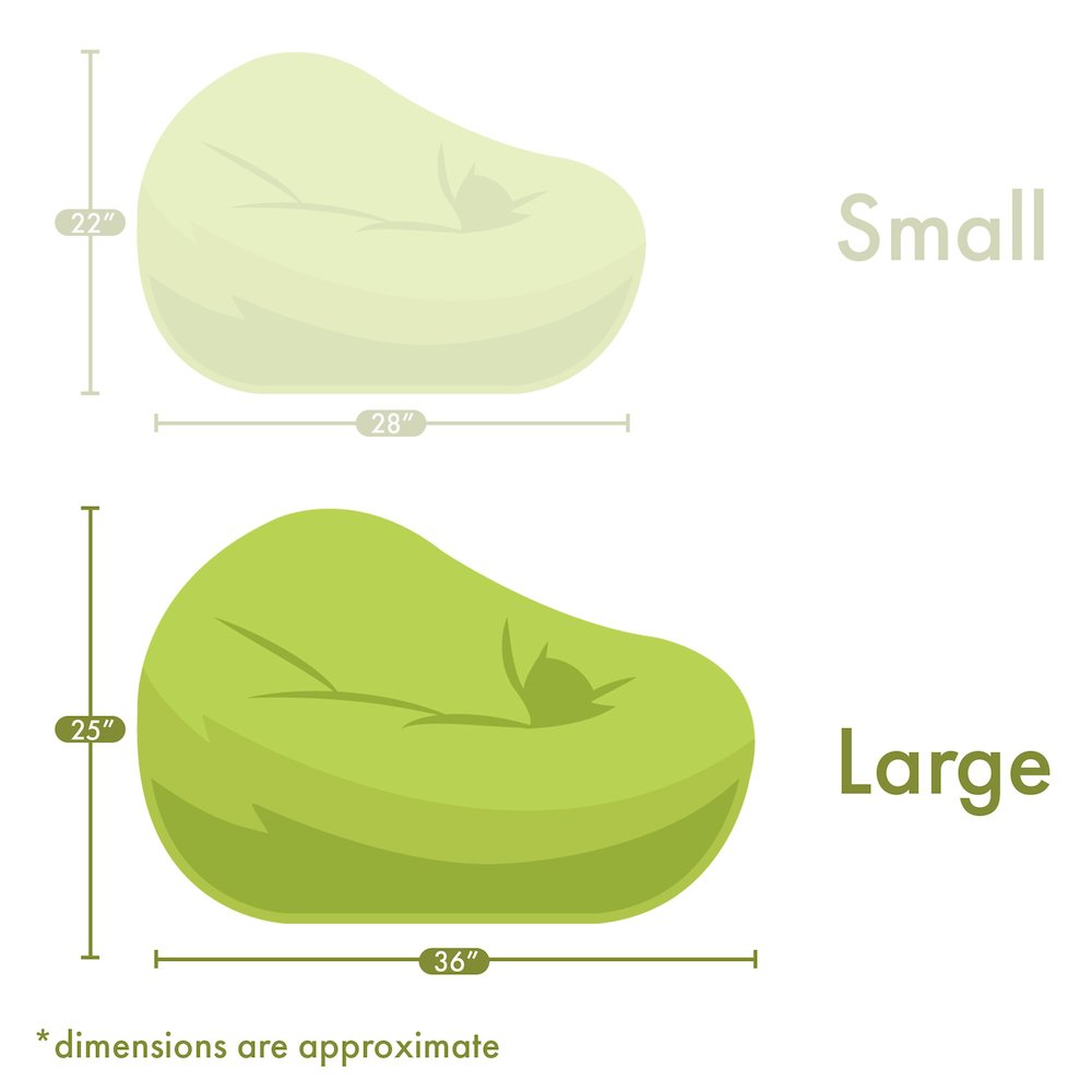 Majestic Home Goods Large Bean Bag Towers Gray