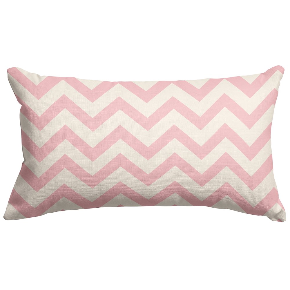 Majestic Home Goods Pillow 12x20 Chevron BabyPink