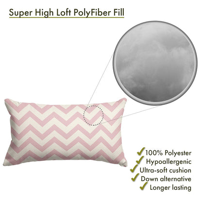 Majestic Home Goods Pillow 12x20 Chevron BabyPink