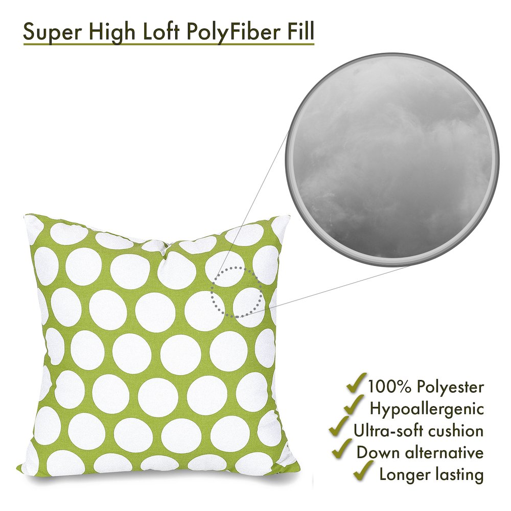 Majestic Home Goods Pillow 20x20 Polka Dot (Large) Hot Green