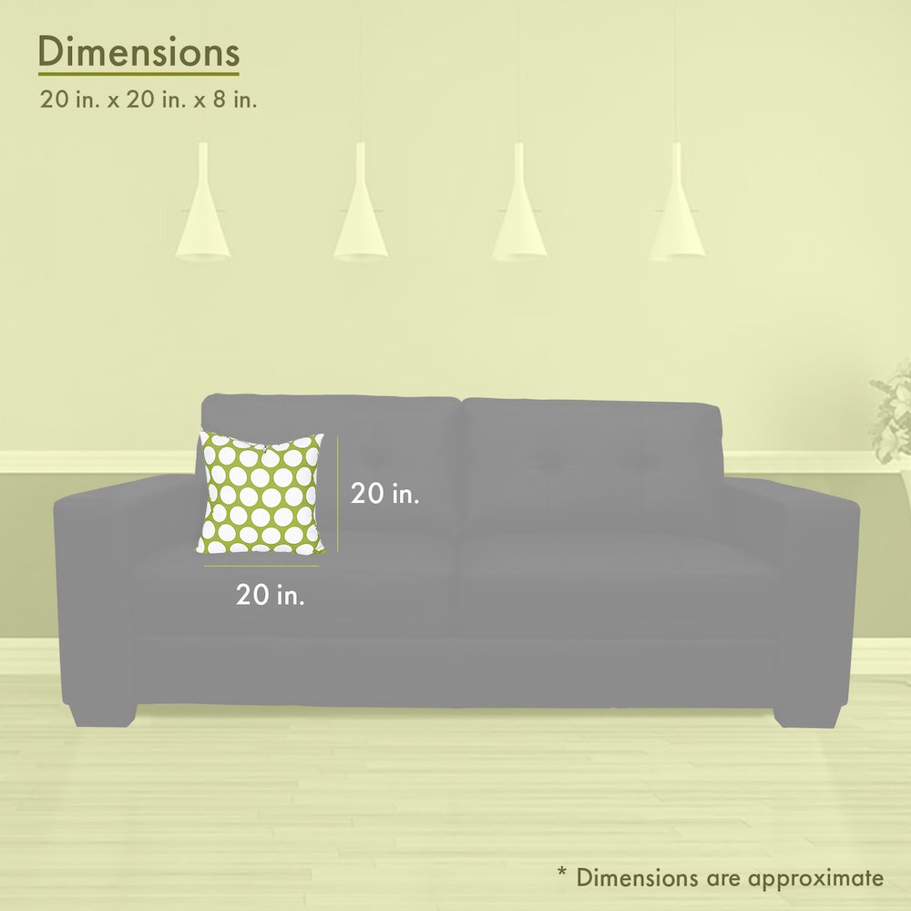 Majestic Home Goods Pillow 20x20 Polka Dot (Large) Hot Green