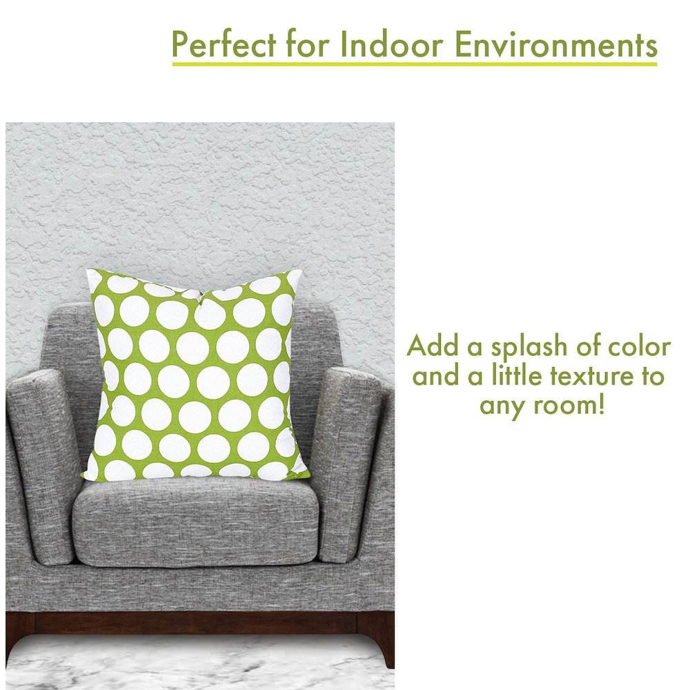 Majestic Home Goods Pillow 20x20 Polka Dot (Large) Hot Green