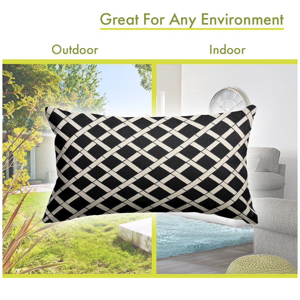 Majestic Home Goods Pillow 12x20 Bamboo Black