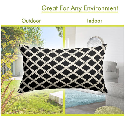 Majestic Home Goods Pillow 12x20 Bamboo Black